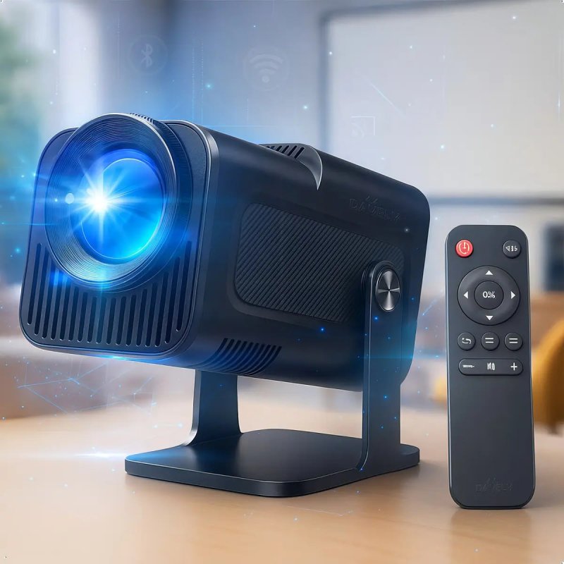 Projetor Davely HY320 Smart Android WiFi 6 - 390 ANSI Lumens Full HD 4K