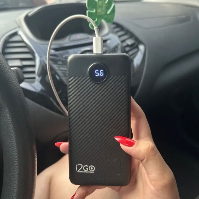 Carregador Portátil Power Bank Turbo i2GO 10000mah 20w Com Display Digital + Frete Grátis