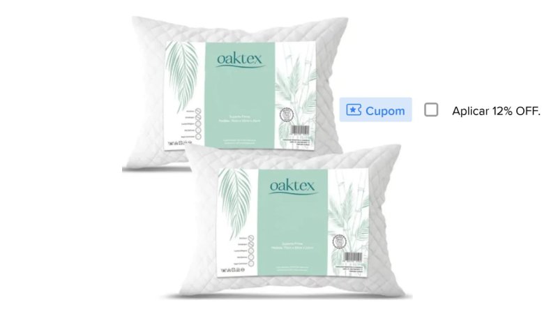 Kit 2 Travesseiros Luxo Matelado Fibra Antialérgica 50x70