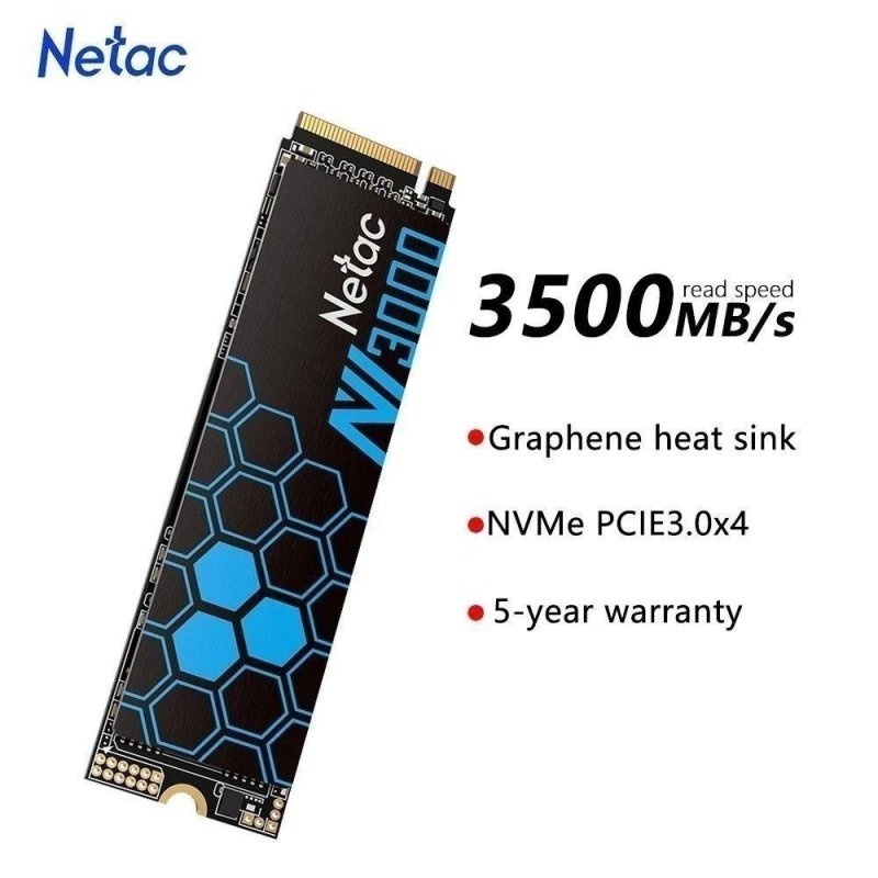 SSD M.2 NVME Netac 500GB Gen3 3500MB/s