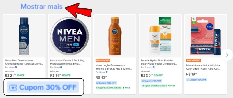 Cupom Mercado Livre em Nivea