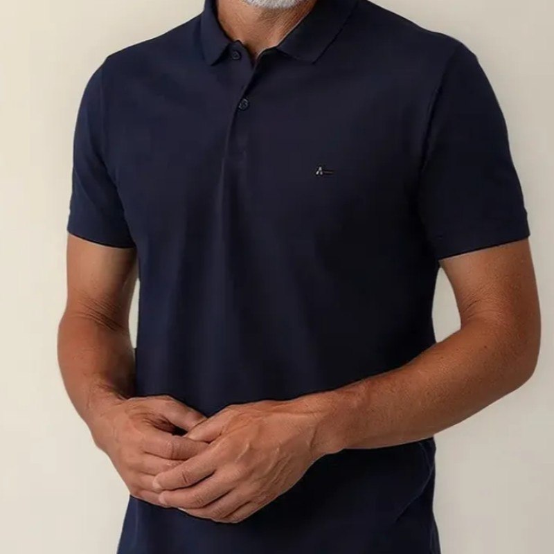 Camiseta Polo Aramis Masculina Basic Piquet Marinho