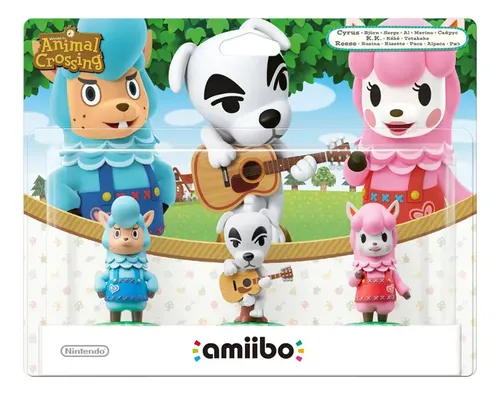 Pack com 3 Amiibos Animal Crossing