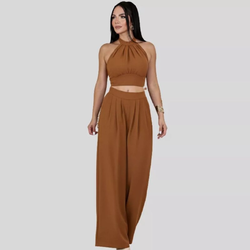 Conjunto Naia de DUNA Cropped Calça Pantalona