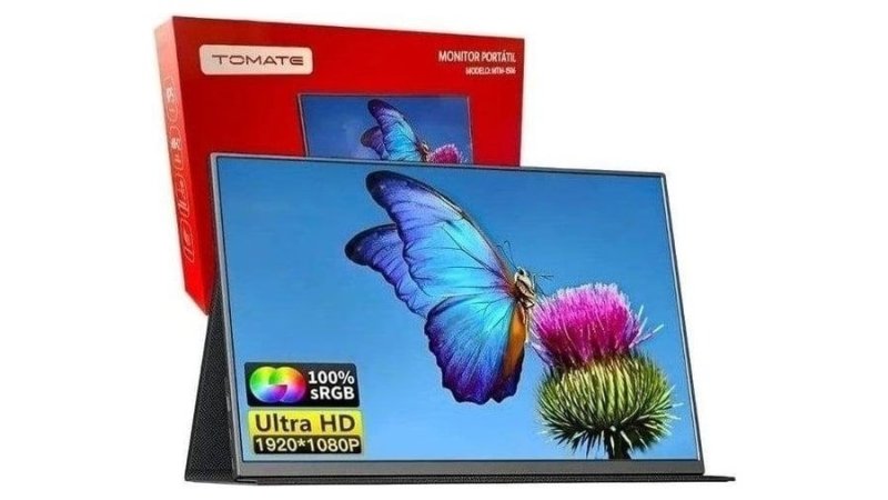 Monitor Portátil 15,6" Tomate MTM-1506 Full HD IPS Ultra Slim USB-C/HDMI