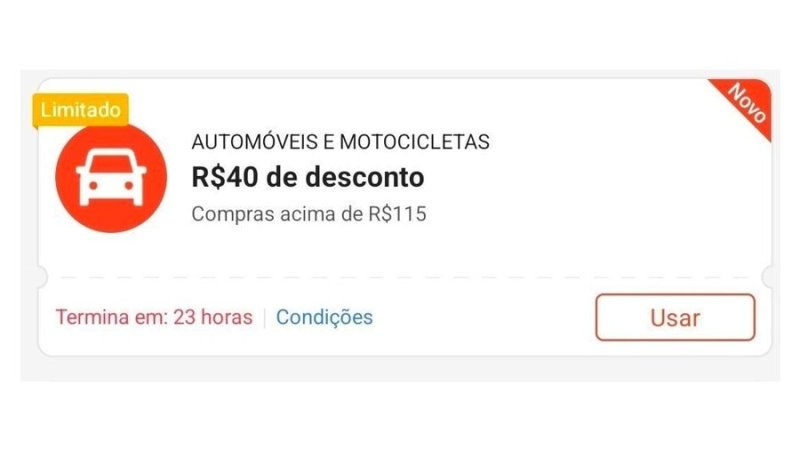 Cupom Shopee Automóveis e Motocicletas