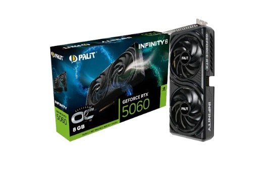 Placa De Vídeo NVIDIA GeForce Palit RTX 5060 8GB Infinity2 OC