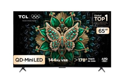 Smart TV TCL 65 Polegadas QLED Mini LED 4K C6K, 65C6K