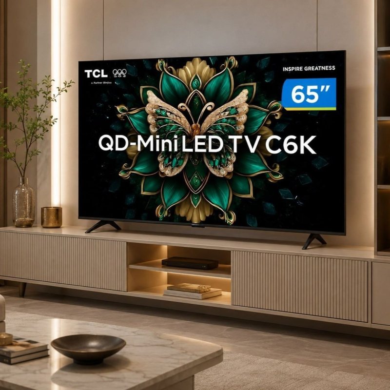 Smart TV TCL 65" QLED 4K C6K 144Hz
