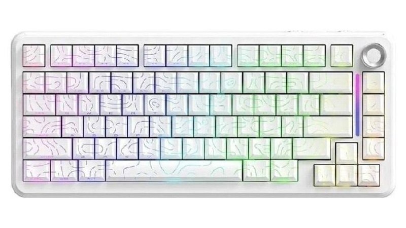 Teclado Gamer Mecânico Sem Fio Bluetooth Tri Mode 75% Free Wolf