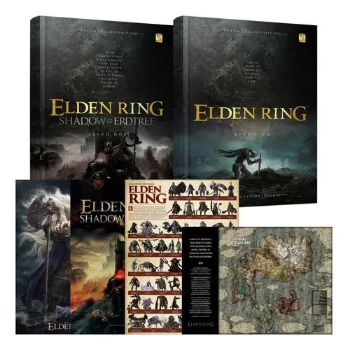 Kit Elden Ring 2 Livros + 4 Pôsteres