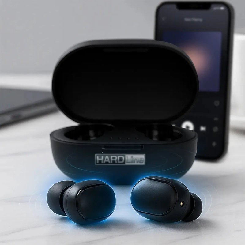 Fone de Ouvido Bluetooth 5.0 TWS Sem Fio Hardline In Ear Touch