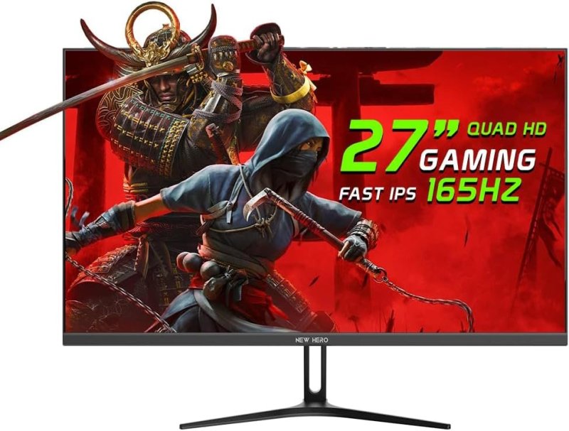 Monitor Gamer New Hero Blade Titan 27", IPS, Quad HD, 165Hz, FreeSync, HDMI e Display Port, Preto