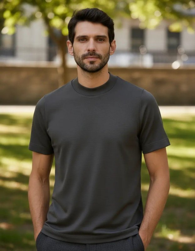Camiseta Gola Média Masculina Básica Verona Opus