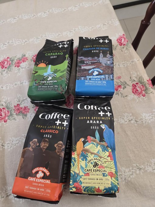Kit 4 Pacotes Café Especial Em Grãos Coffee++ Variedades + Frete Grátis