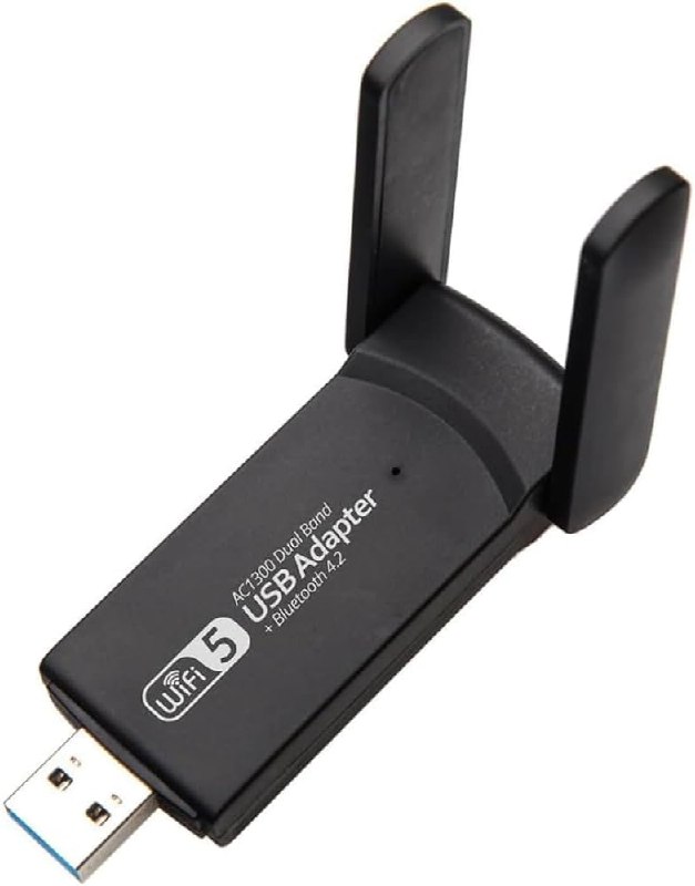 Adaptador WiFi USB Dual Band AC1300, 2.4GHz e 5GHz, 1300Mbps, Antena Dupla