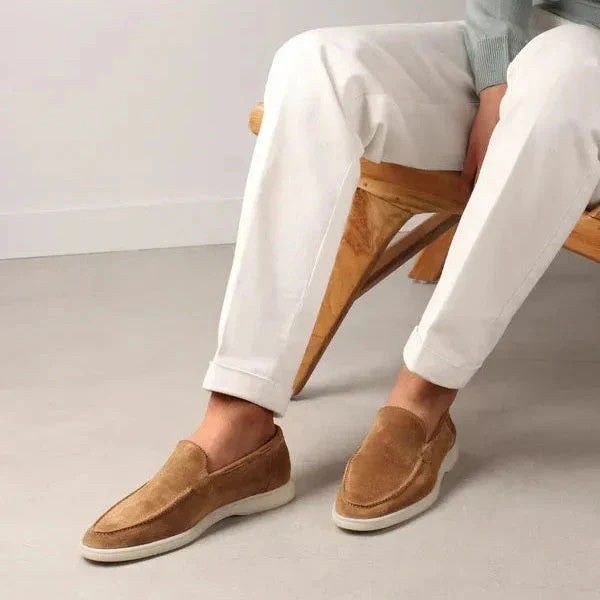 Mocassim Masculino Em Camurça Linha Esporte Fino Old Money