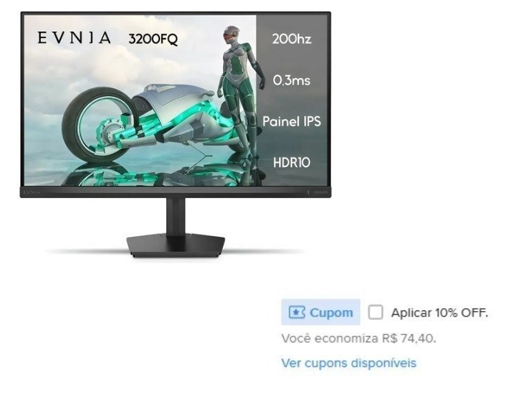 Monitor Gamer Philips 24 Evnia Ips 200hz 0,3ms, Wide