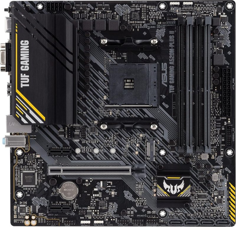 Placa Mãe Asus TUF GAMING A520M-PLUS II (AM4/4xDDR4/HDMI/DisplayPort/D-Sub/M.2/USB 3.2)