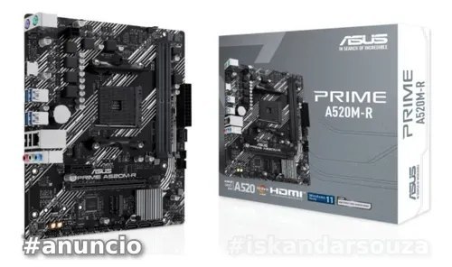 Placa Mãe Asus Prime A520m-r Ddr4 Amd Am4 Matx