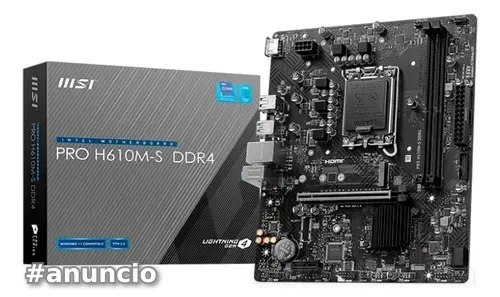 Placa-mãe Intel Nnet MSI Pro H610m-s DDR4 Socket 1700