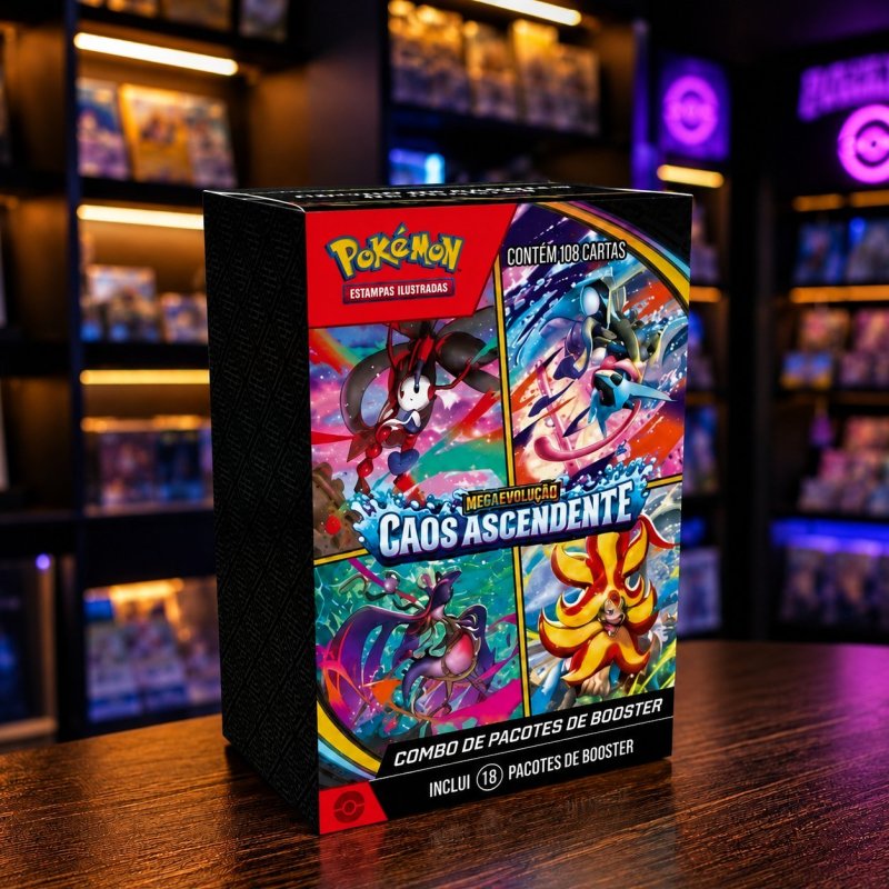 Combo 18 Boosters Pokémon TCG: Caos Ascendente