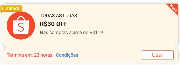 Novo Cupom Shopee