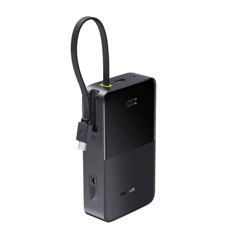 PowerBank Baseus FC51 Bipow2 Pro 20000mAh 22.5W com Cabo Integrado e Display Digital