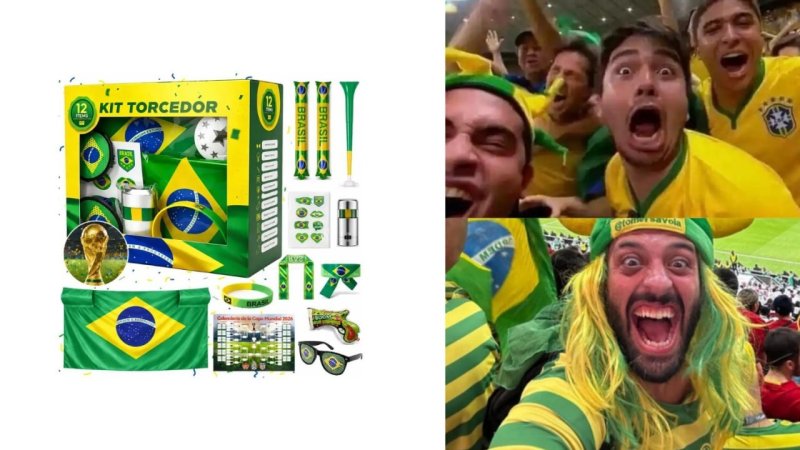 Kit Torcida Brasil Copa 2026 (12 itens)