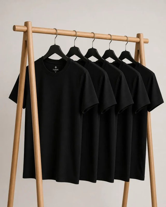 Kit 5 Camisetas Masculinas Slim Fit Básicas Algodão Premium