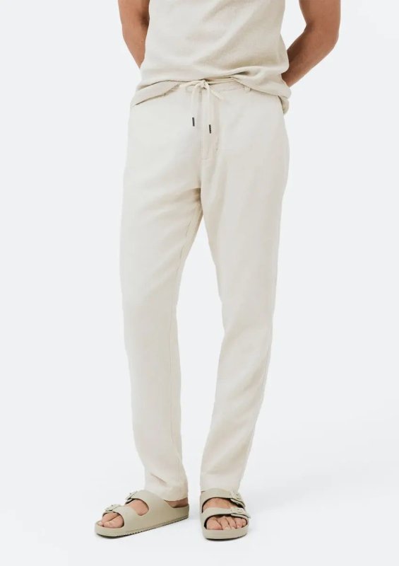 Calça Masculina Reta Em Linho Hering