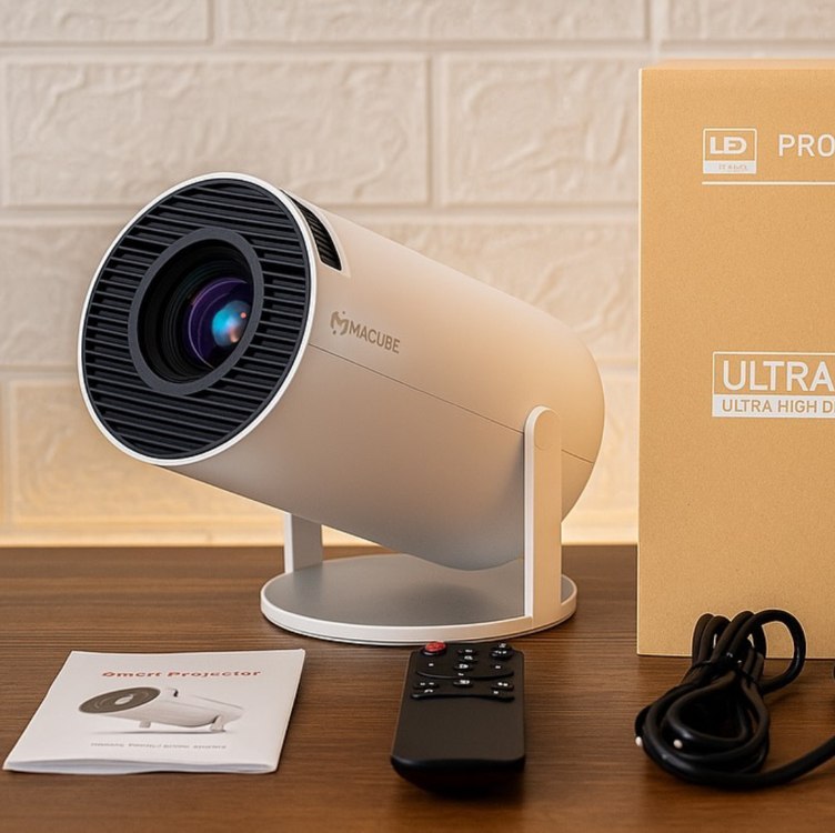 Projetor Hy300 4K HD Android 11 Wi-Fi Bluetooth Portátil 150''