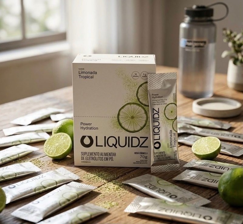 Pack com 14 doses Eletrólitos Em Pó Liquidz Zero Açúcar