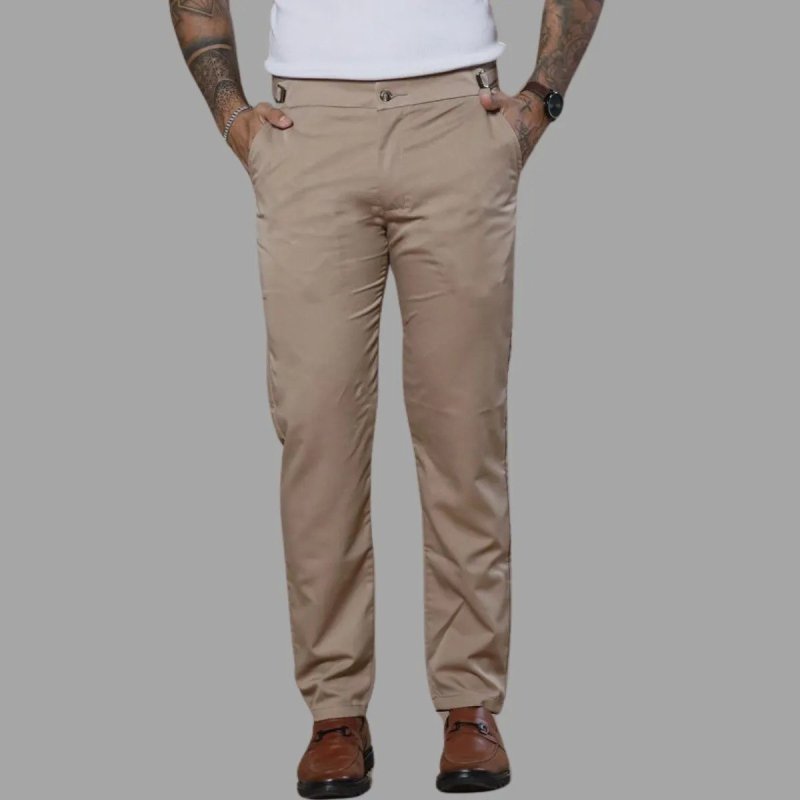 Calça Alfaiataria Masculina Skinny Ajustavel Regulagem Ingle