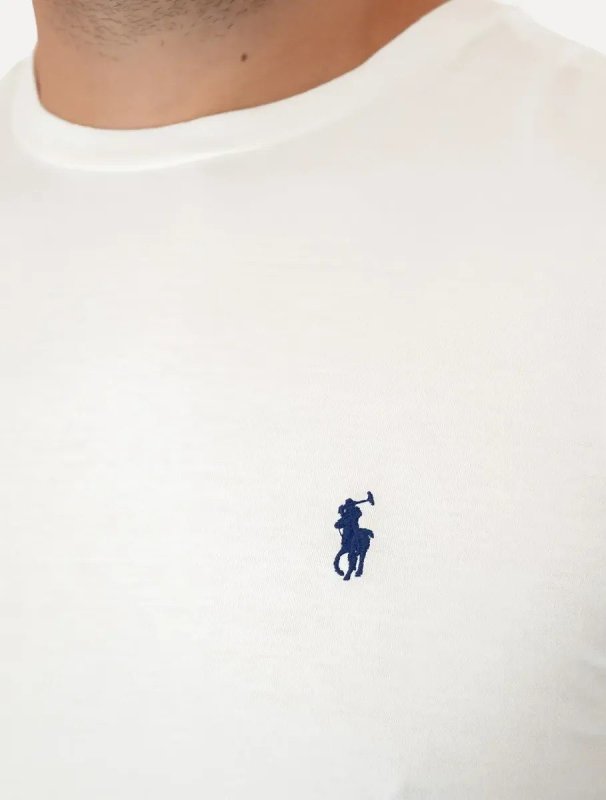 Camiseta Ralph Lauren Custom Fit Branca