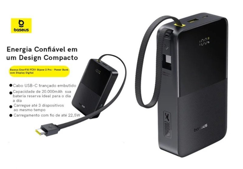 Power Bank Baseus Turbo Bipow2 Pro 20000mah 22.5w