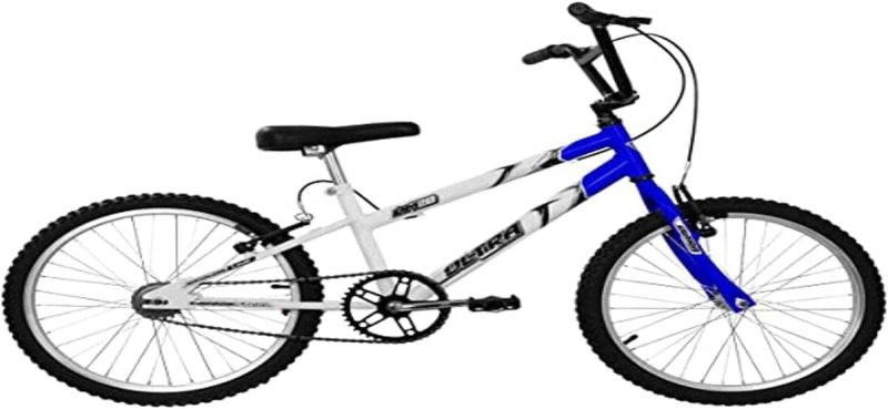Bicicleta de Passeio Ultra Bikes Esporte Bicolor Rebaixada Aro 20 Reforçada Freio V-Brake Infantil Juvenil Branco/Azul