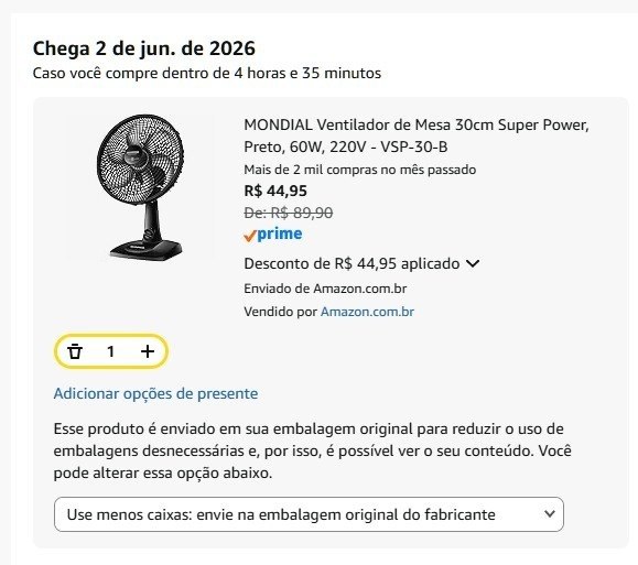 MONDIAL Ventilador de Mesa 30cm Super Power, Preto, 60W, 220V - VSP-30-B