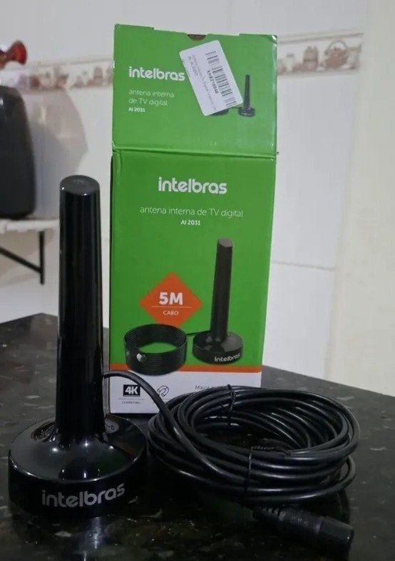 Antena de TV Interna Intelbras UHF/HDTV AI 2031 Amplificada