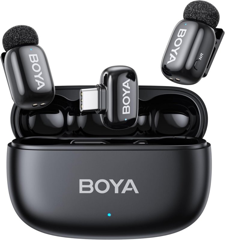 Microfone Lapela Boya Mini-14 USB-C Sem Fio