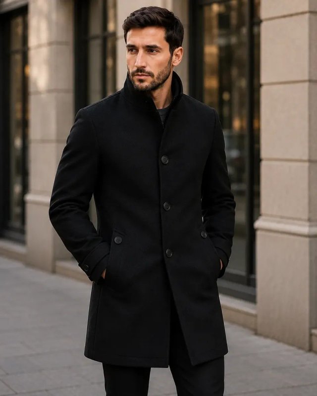 Sobretudo Longo Masculino Bolso Frotal Caimento Perfeito