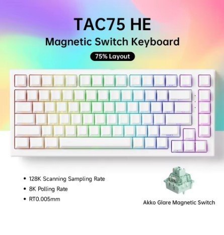 Akko Tac75 HE 75% Teclado Magnético 0.01mm 8000Hz