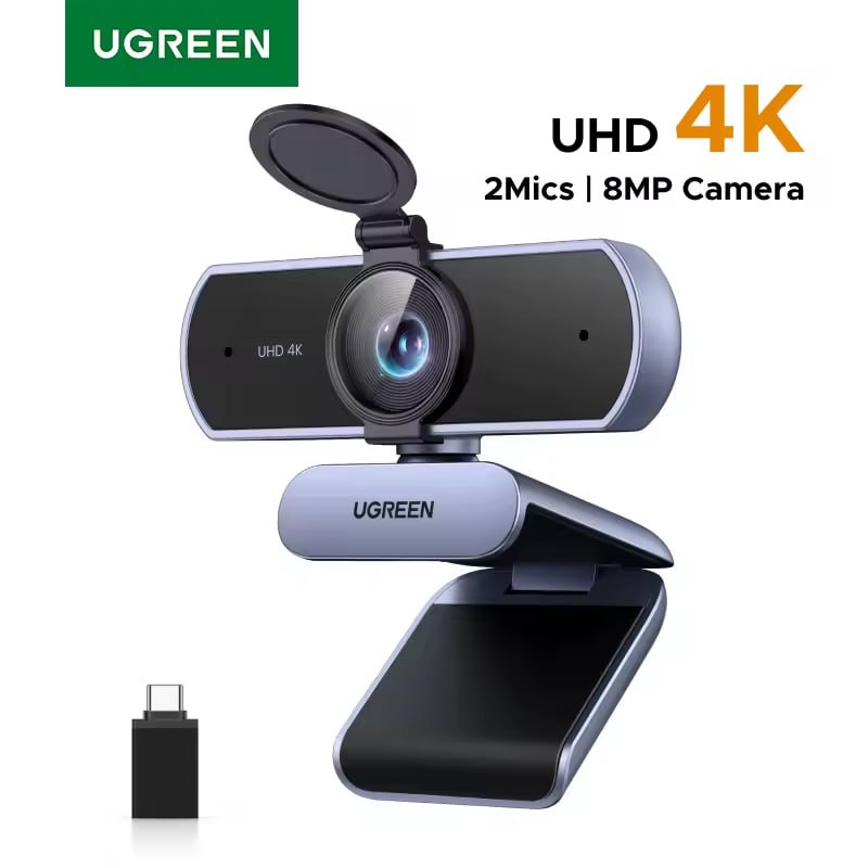 Webcam UGREEN 4K FHD 1080P 8MP para PC