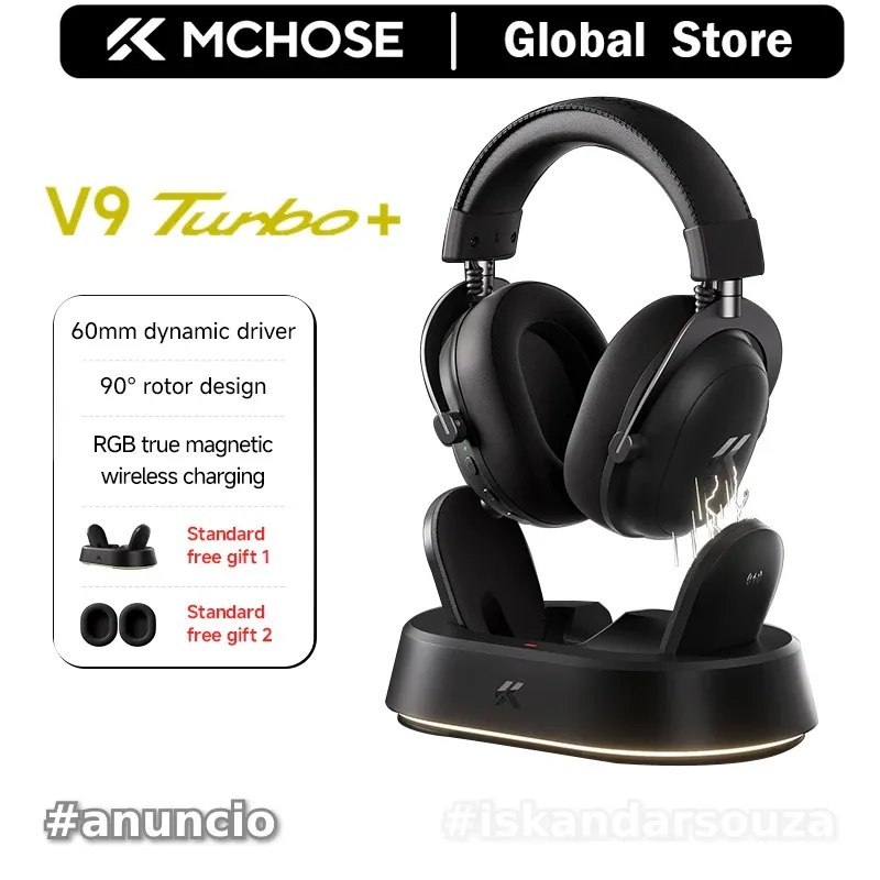 Headset MCHOSE V9 Turbo com Som Surround 7.1 de 60mm