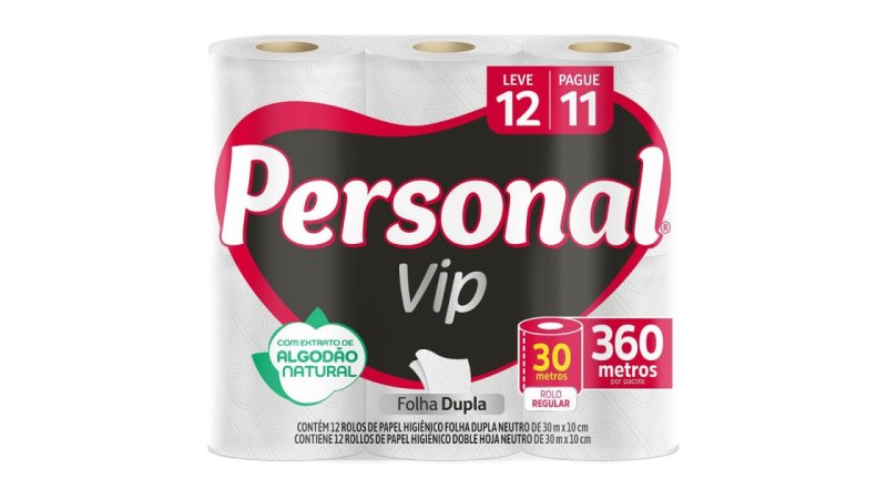 Papel Higiênico Personal Vip Folha Dupla