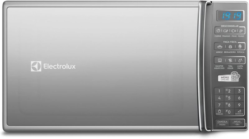 Micro-ondas Electrolux 27L Inox Espelhado com 55 receitas pré-programadas