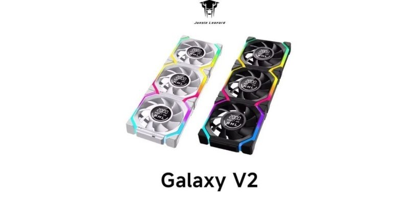 Kit 3 Fans Magnéticas Jungle Leopard Galaxy V2 ARGB 5V Reverse ou Normal 360mm Magnética com Contador RPM