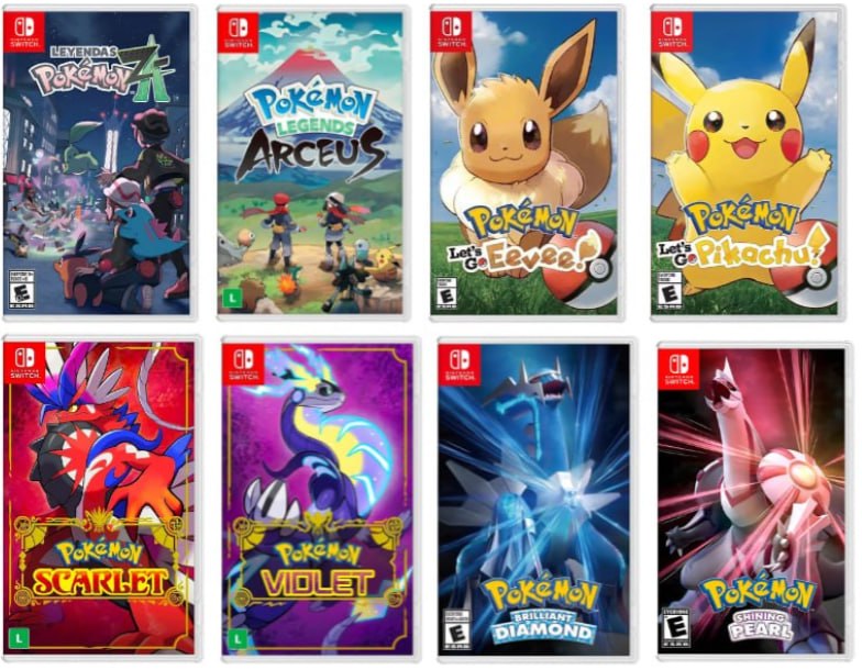 Jogos Pokémon para Switch com desconto na Shopee