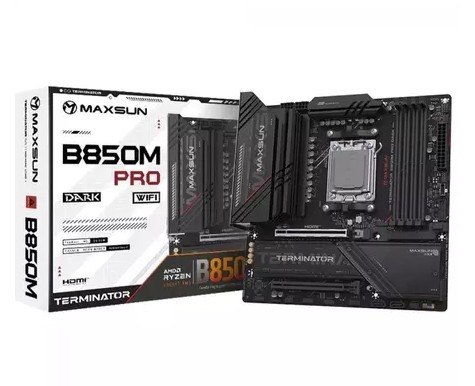 Placa Mãe Maxsun Terminator B850M Pro Dark WiFi