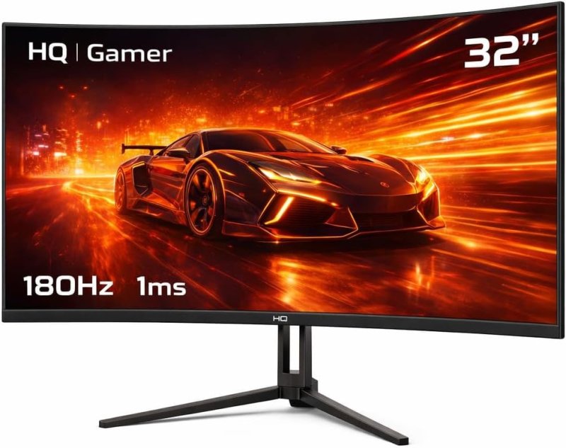 Monitor Gamer HQ Ultra 32" Curvo 1ms, 180Hz, Quad HD (QHD)